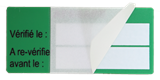 Write and Seal Label partially laminated with clear polyester 
